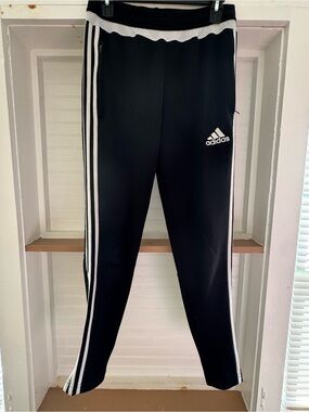 Adidas Climacool Black Track Pants with White Stripes